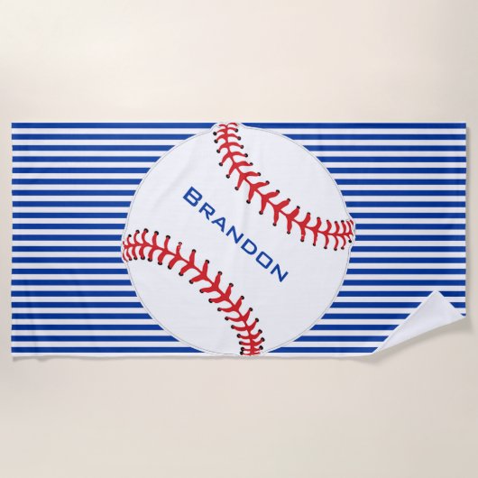 Baseball Design Beach Handtuch (Vorderseite)