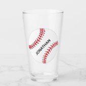Baseball Design Drink Glass Glas (Vorderseite)