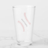 Baseball Design Drink Glass Glas (Rückseite)