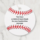 Baseball Design Fevor Card Geschenkanhänger (Rückseite)