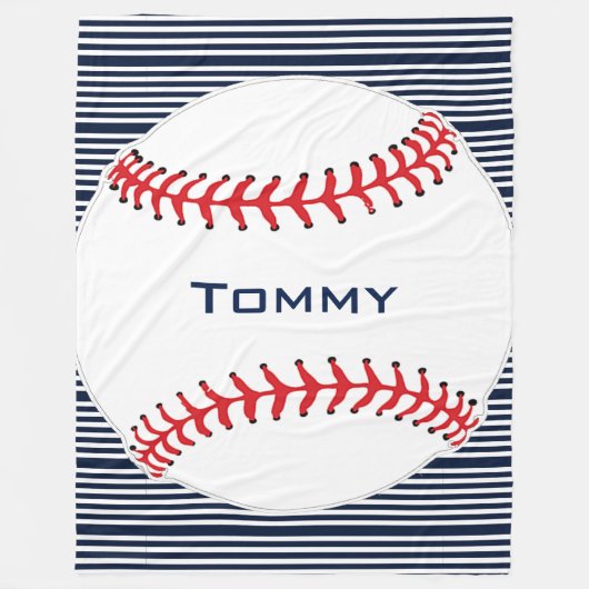 Baseball Design Fleece Blanket (Vorderseite)