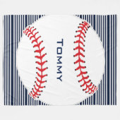 Baseball Design Fleece Blanket (Vorderseite (Horizontal))
