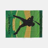 Baseball Design Fleece Blanket (Vorderseite (Horizontal))