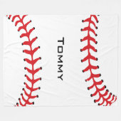 Baseball Design Fleece Blanket (Vorderseite (Horizontal))
