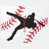 Baseball Design Fleece Blanket (Vorderseite (Horizontal))