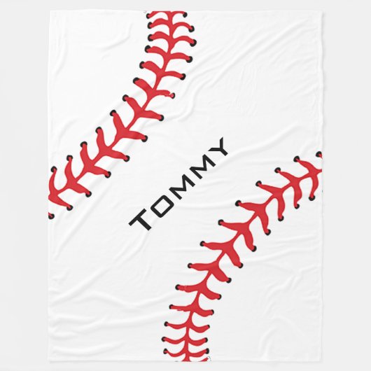 Baseball Design Fleece Blanket (Vorderseite)