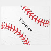 Baseball Design Fleece Blanket (Vorderseite (Horizontal))