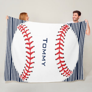 Baseball Design Fleece Blanket