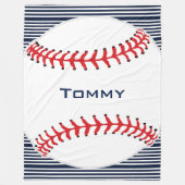 Baseball Design Fleece Blanket (Vorderseite)