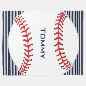 Baseball Design Fleece Blanket (Vorderseite (Horizontal))