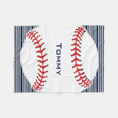 Baseball Design Fleece Blanket (Vorderseite (Horizontal))