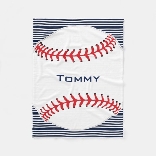 Baseball Design Fleece Blanket (Vorderseite)