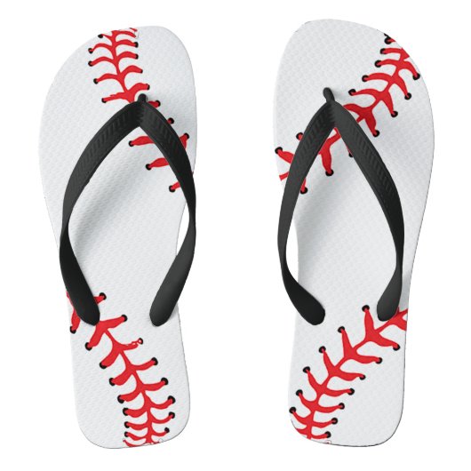 Baseball-Design-Flip-Flops Badesandalen (Fußbett)