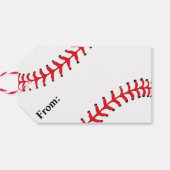 Baseball Design-Geschenk-Tag Geschenkanhänger (Rückseite Horizontal)