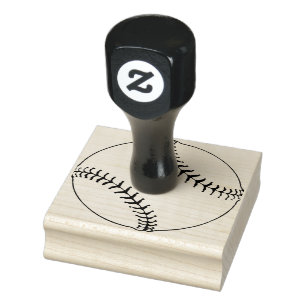 Baseball Design Holz Briefmarke Gummistempel