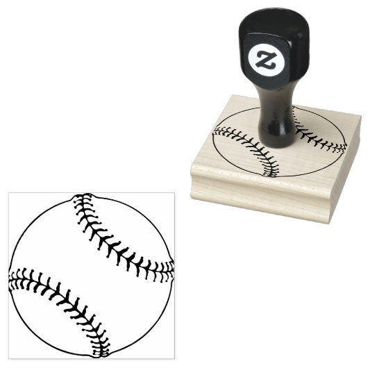 Baseball Design Holz Briefmarke Gummistempel (Stempel)