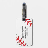 Baseball Design Luggage Tags Gepäckanhänger (Rückseite vertikal)