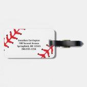 Baseball Design Luggage Tags Gepäckanhänger (Rückseite horizontal)