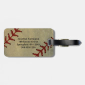 Baseball Design Luggage Tags Gepäckanhänger (Rückseite horizontal)