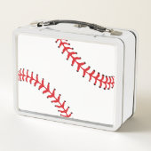 Baseball Design Metal Lunchbox (Rückseite)