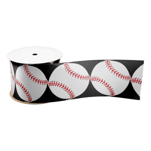 Baseball Design Ribbon Satinband (Spule)