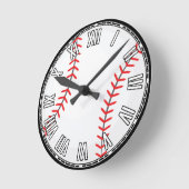 Baseball-Design Runde Wanduhr (Winkel)