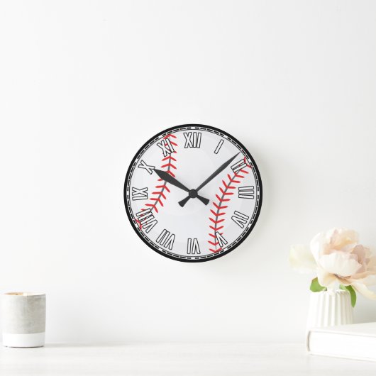 Baseball-Design Runde Wanduhr (Zuhause)