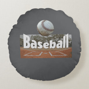 Baseball-Design Rundes Kissen