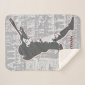 Baseball Design Sherpa Blanket Sherpadecke (Vorderseite (Horizontal))