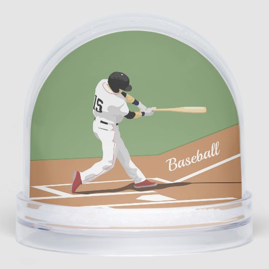 Baseball Design Snow Globe Schneekugeln (Vorderseite)