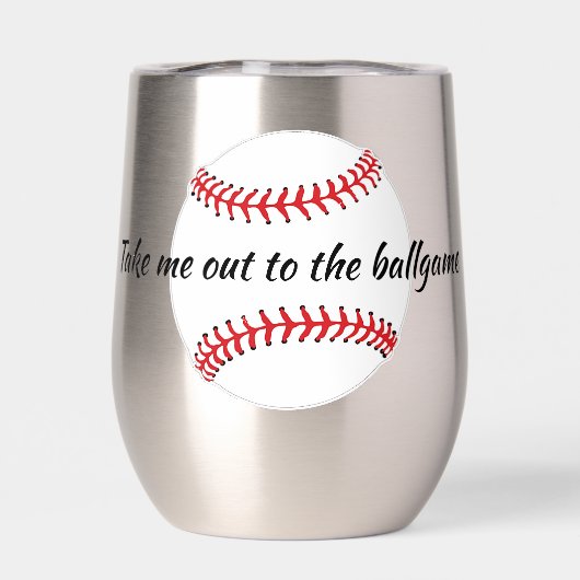 Baseball Design Thermal Wine Tumbler (Rückseite)