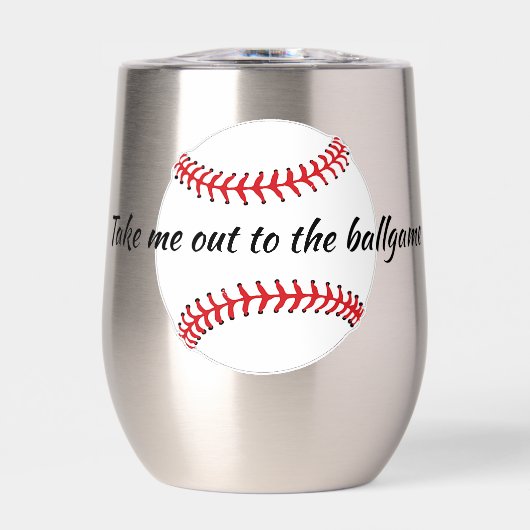 Baseball Design Thermal Wine Tumbler (Vorderseite)