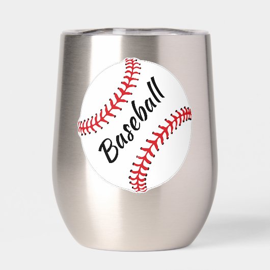 Baseball Design Thermal Wine Tumbler (Rückseite)