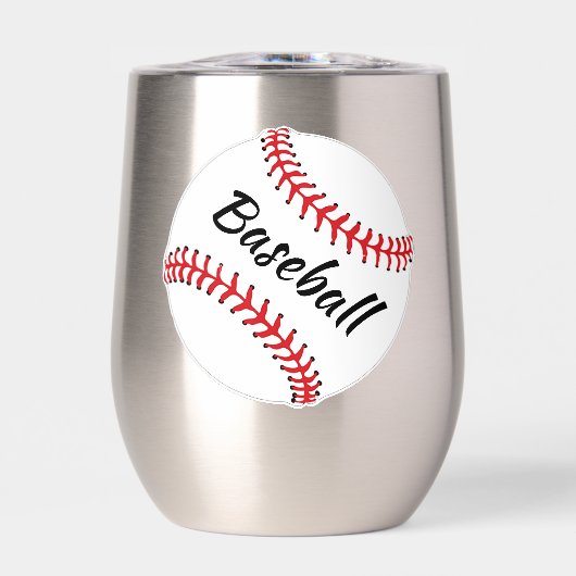 Baseball Design Thermal Wine Tumbler (Vorderseite)