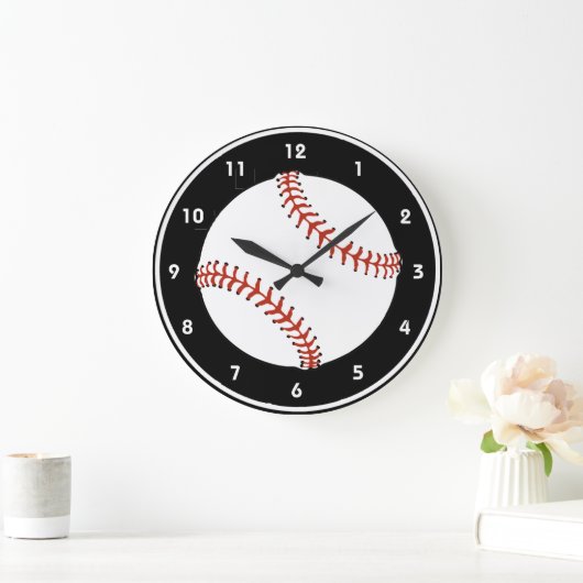 Baseball-Design-Wall-Uhr Große Wanduhr (Zuhause)