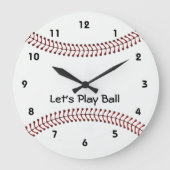 Baseball-Design-Wall-Uhr Große Wanduhr (Vorderseite)
