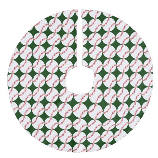 Baseball Design Weihnachtsbaumrock Leinenimitat Weihnachtsbaumdecke (Vorderseite)