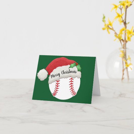 Baseball Design Weihnachtskarte Karte (Gelbe Blume)