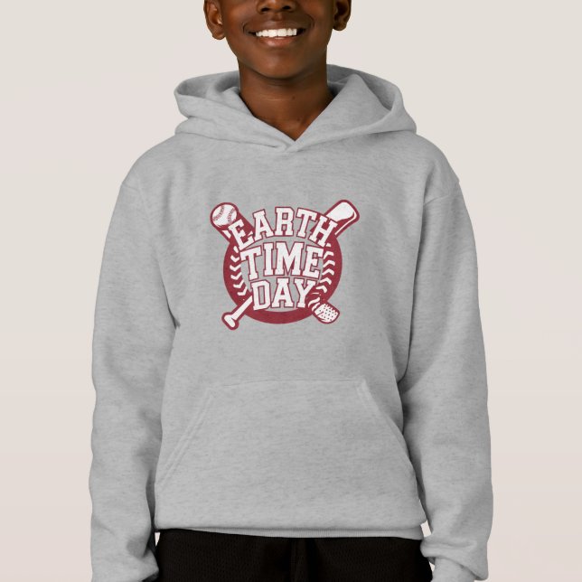 Baseball-Design zur Erdzeit Hoodie (Vorderseite)