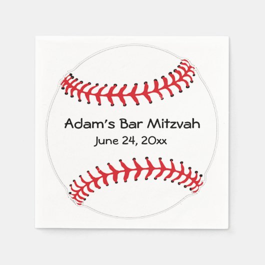Baseball-Designpapier Napkins Serviette (Vorderseite)