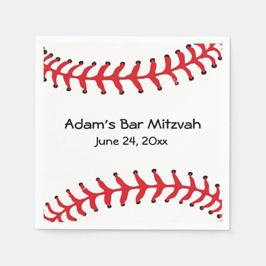 Baseball-Designpapier Napkins Serviette (Vorderseite)