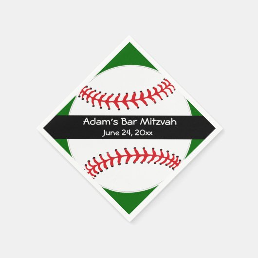 Baseball-Designpapier Napkins Serviette (Ecke)