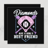 Baseball| Diamanten sind der beste Freund eines Mä Einladung (Vorne/Hinten)