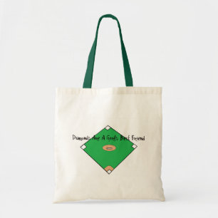Baseball-Diamanten sind Mädchen-beste Freunde Tragetasche