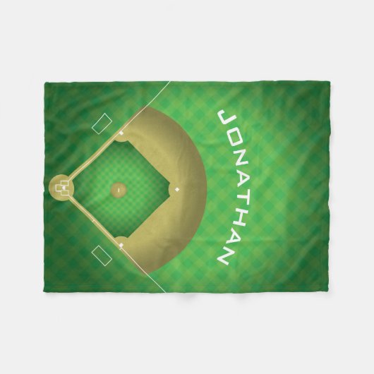 Baseball Diamond Design Fleece Blanket (Vorderseite (Horizontal))