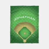 Baseball Diamond Design Fleece Blanket (Vorderseite)