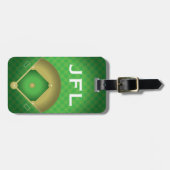 Baseball Diamond Design Luggage Tag Gepäckanhänger (Vorderseite horizontal)