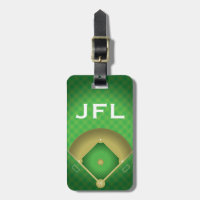 Baseball Diamond Design Luggage Tag