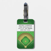 Baseball Diamond Design Luggage Tag Gepäckanhänger (Rückseite vertikal)