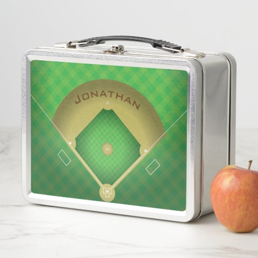 Baseball Diamond Design Metal Lunchbox (Beispiel)
